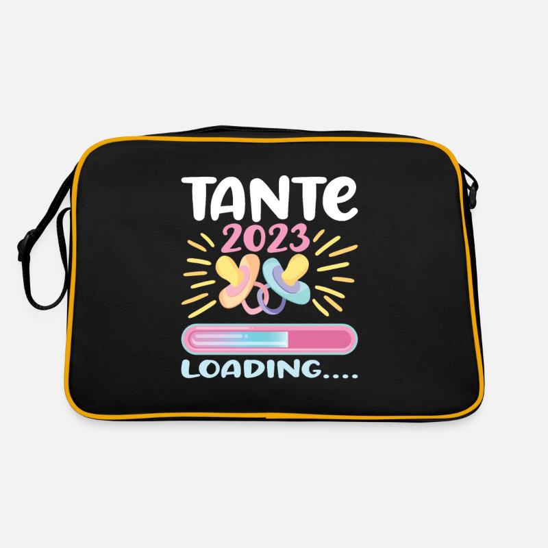 Tante 2023 - Retro Tasche - Schwarz/Gold