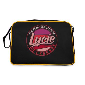 Die frau der Mythos die Legende Lucie - Retro Tasche - Schwarz/Gold - Hinten