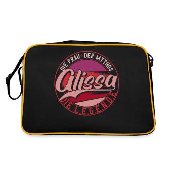 Die frau der Mythos die Legende Alissa - Retro Tasche - Schwarz/Gold - Hinten