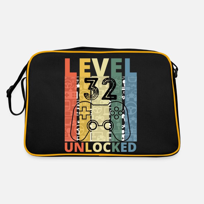 Level 32 Unlocked Funny Gamer Birthday thirty Two Retro Bag