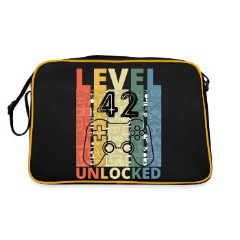 Niveau 42 Débloqué Funny Gamer Birthday Forty Two - Sac Retro - noir/or - Dos