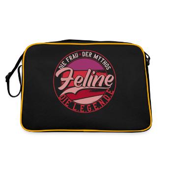 Die frau der Mythos die Legende Feline - Retro Tasche - Schwarz/Gold - Hinten