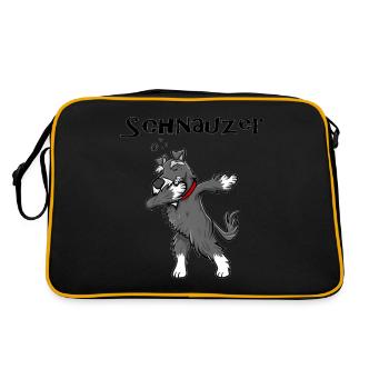 I love my Schnauzer - Retro Bag - black/gold - Back