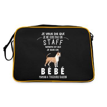 je ne suis pas un staff - Sac Retro - noir/or - Dos