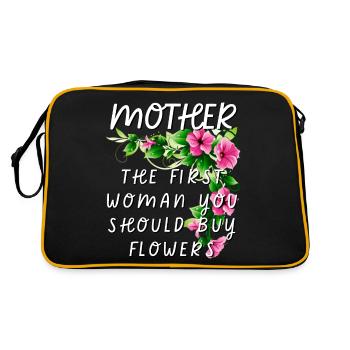 Mother - The First Woman You Should Buy Flowers - Retro Bag - black/gold - Back