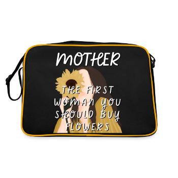 Mother - The First Woman You Should Buy Flowers - Retro Bag - black/gold - Back