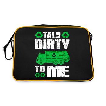Dump Truck Art Trash Collector Garbage Truck Lover - Sac Retro - noir/or - Dos