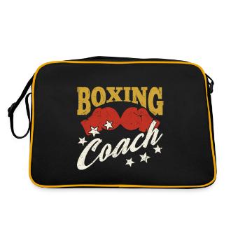 Boxing Coach Boxing Gloves Cool Boxing Coach Gift - Retro Tasche - Schwarz/Gold - Hinten