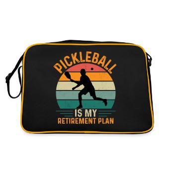 Pickleball is my retirement plan - Retro Bag - black/gold - Back