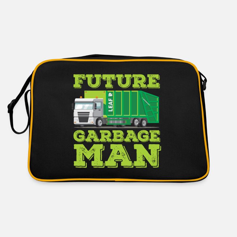 future garbage man Design for a garbage truck Retro Tasche