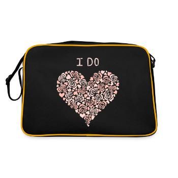 I Do, Herz-Rosen, Wedding, Team Bride, Wedding - Retro Bag - black/gold - Back