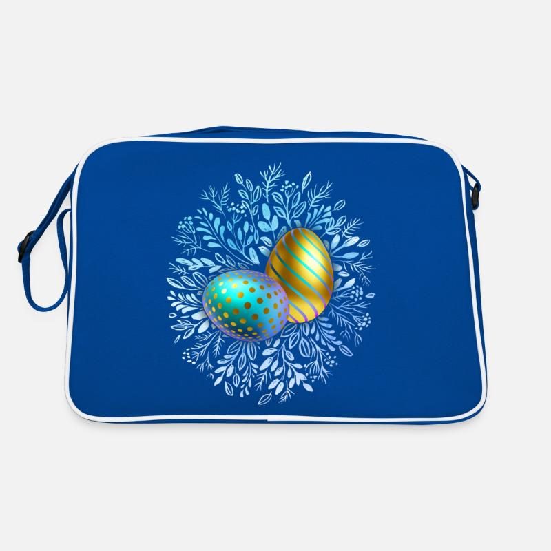 Happy Easter, Easter Eggs, 3D Design Egg Retro Bag