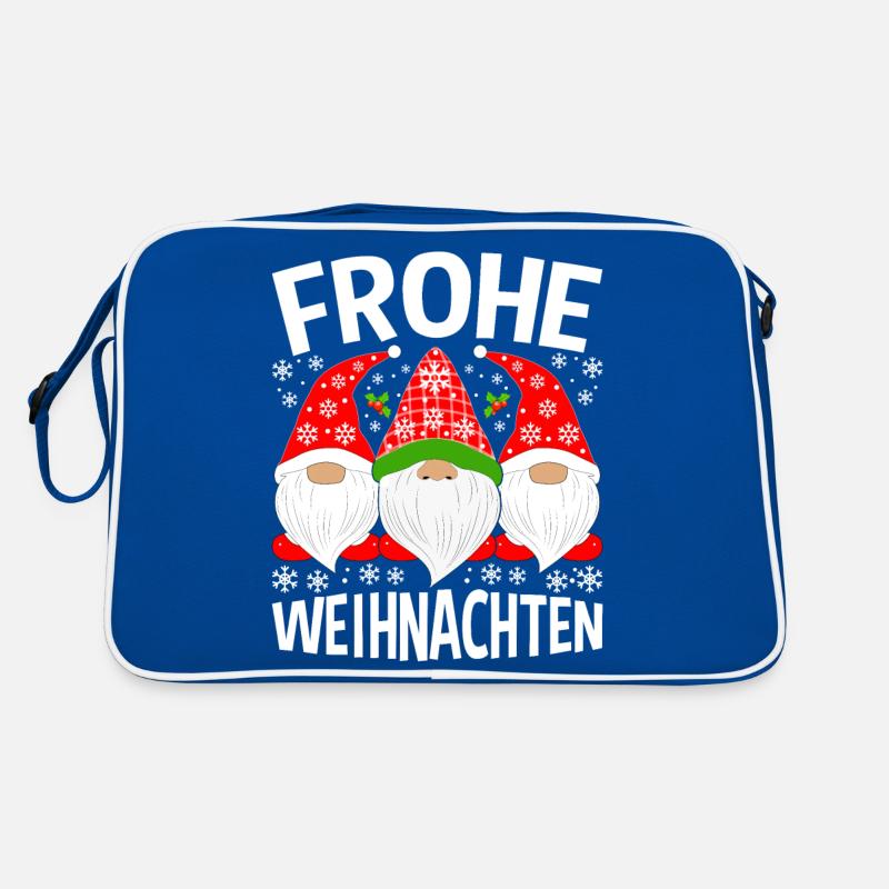 Frohe Weihnachten Gnom Retro Tasche