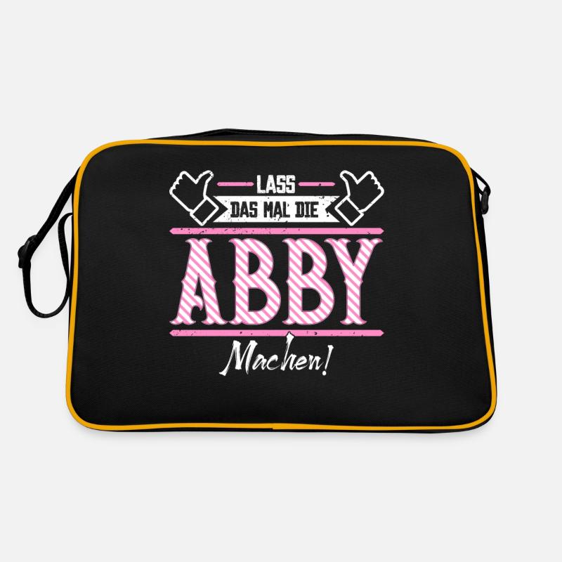 Abby Geschenkidee Geschenk Geburtstag - Retro Tasche - Schwarz/Gold