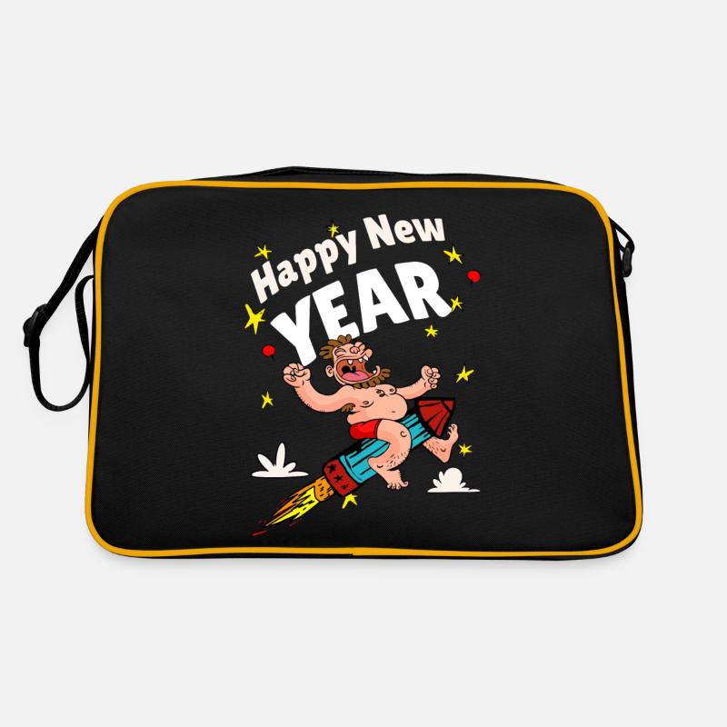Happy New Year Retro Tasche