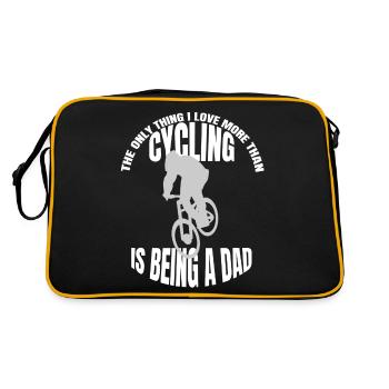 Vélo père faire du vélo tour à vélo papa faire du vélo - Sac Retro - noir/or - Dos