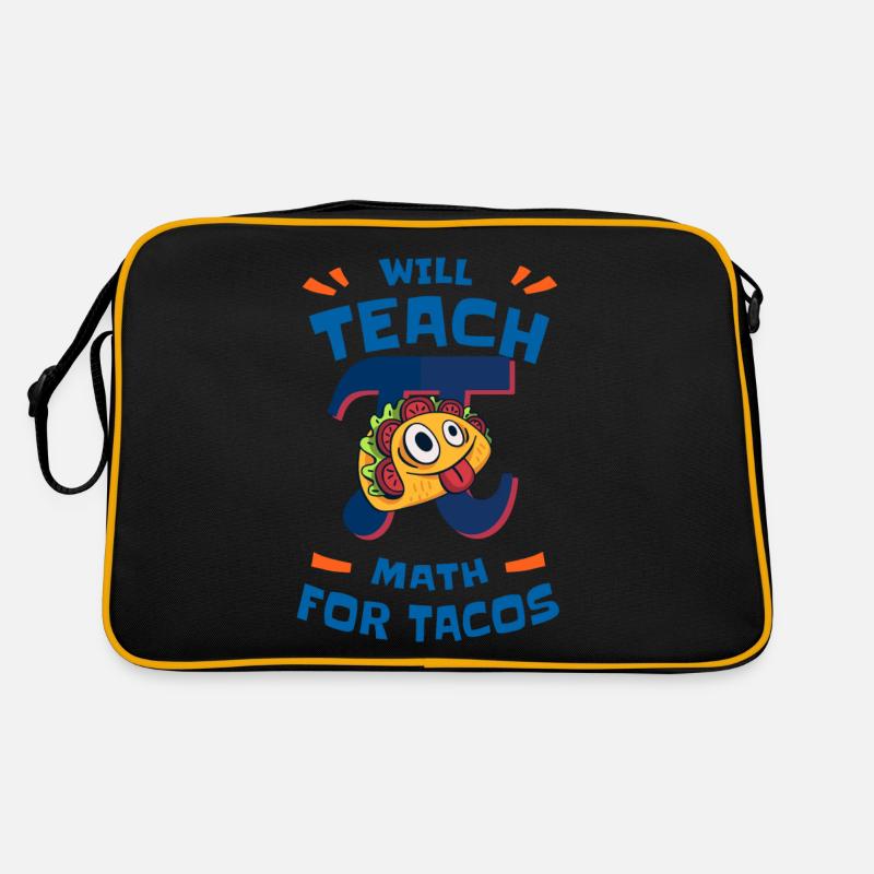 Will Teach Math for Tacos Pi Math Teacher Retro Tasche