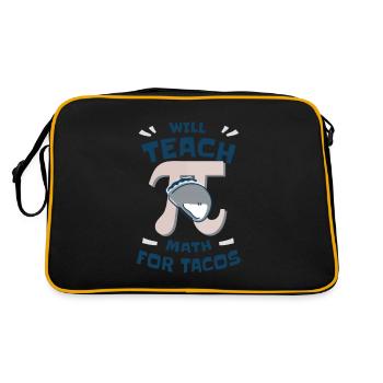 Will Teach Math for Tacos Pi Math Teacher - Retro Bag - black/gold - Back