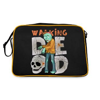 Zombie Monster Zombie Death Funny Saying Halloween - Retro Bag - black/gold - Back