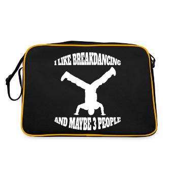 Breakdance Tänzer Tanzsport Geschenk Tanzen - Retro Tasche - Schwarz/Gold - Hinten