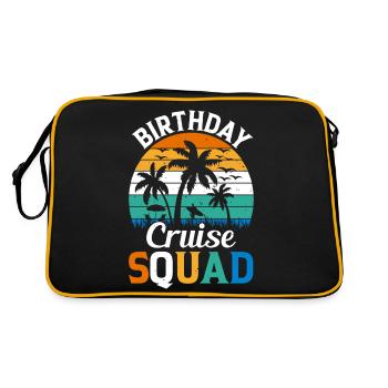 BIRTHDAY CRUISE SQUAD - Retro Tasche - Schwarz/Gold - Hinten