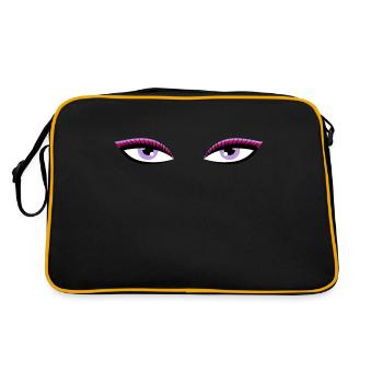 Augen - Retro Tasche - Schwarz/Gold - Hinten