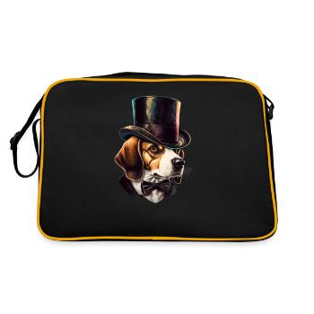 Motif de chien Beagle - Sac Retro - noir/or - Dos