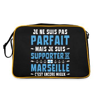 Marseille Football Je ne suis pas parfait mais - Sac Retro - noir/or - Dos