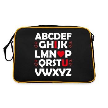 Valentine's Day Gift Girlfriend Boyfriend February - Retro Bag - black/gold - Back
