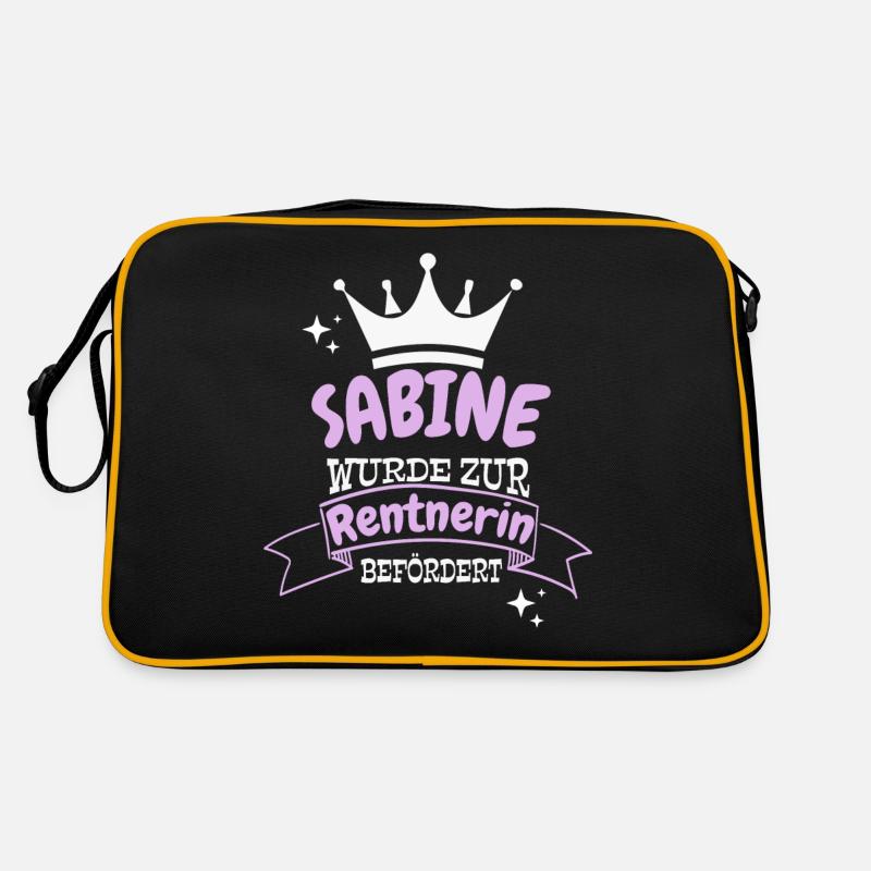 Sabine wurde zur Rentnerin befördert Retro Tasche
