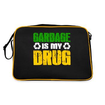 Garbage Is My Drug Garbage Man Retro Gift idea - Sac Retro - noir/or - Dos