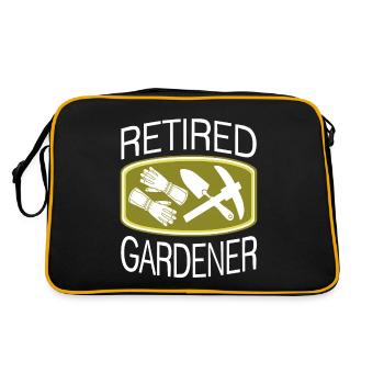 Retired Gardener Awesome Gardening Tool Designs - Retro Bag - black/gold - Back