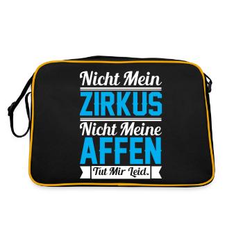 NICHT MEIN ZIRKUS NICHT MEINE AFFEN - Retro Tasche - Schwarz/Gold - Hinten