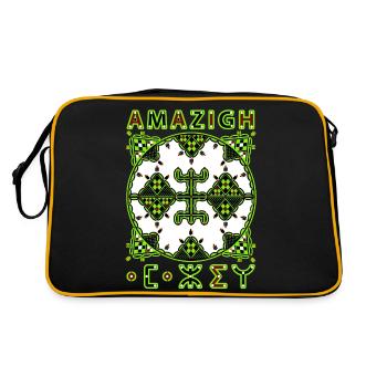 TIFINAGH - MOTIFS DSE POTERIES KABYLES BERBERES - Sac Retro - noir/or - Dos
