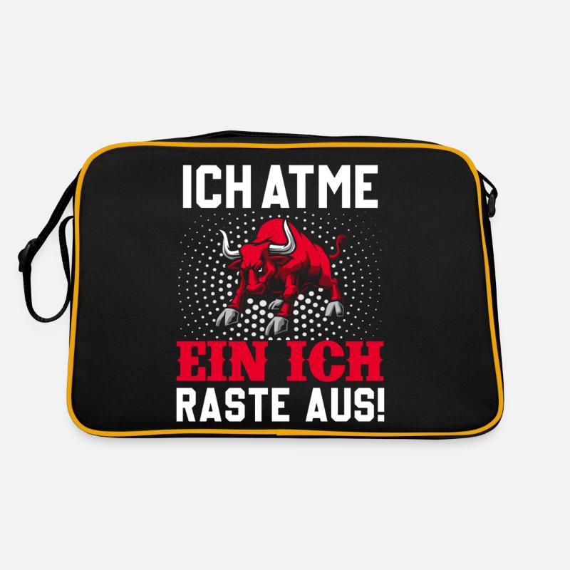 Ich Atme ein, ich raste aus! Retro Tasche