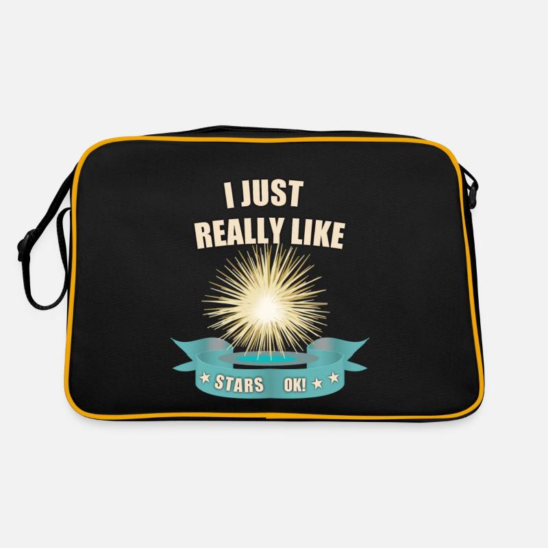 Stetnen lover - Retro Tasche - Schwarz/Gold