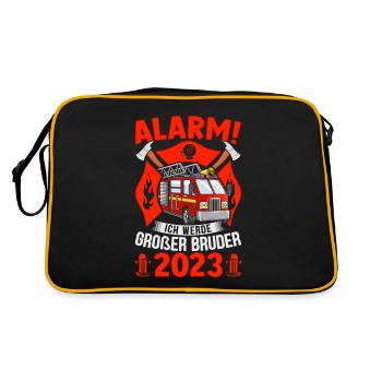 Alarm! Ich Werde Großer Bruder 2023 - Retro Tasche - Schwarz/Gold - Hinten