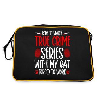 True Crime and Cats, Murder Show Junkie Murderino - Retro Bag - black/gold - Back