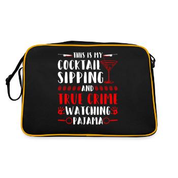 True Crime et Cocktails Pyjama - Sac Retro - noir/or - Dos