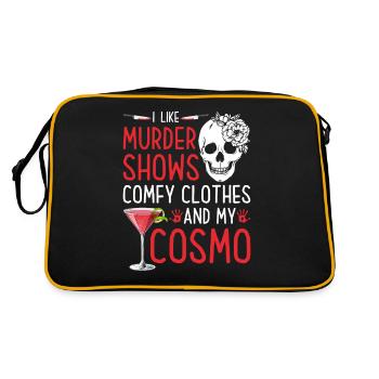 Murder Shows and Comfy Clothes and Cosmo True - Retro Bag - black/gold - Back