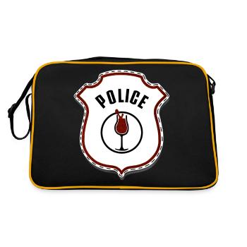 Police, vérification des vins, sortez vos verres ! - Sac Retro - noir/or - Dos