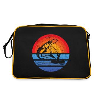Fishing Fishing Fishing Fishing Fishing Fishing Hooks - Retro Bag - black/gold - Back
