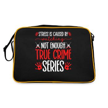 True Crime Series, Stress Is Caused, Murder Show - Retro Bag - black/gold - Back