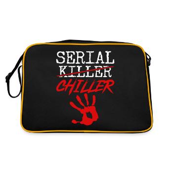 True Crime Serial Killer Chiller, Halloween - Retro Bag - black/gold - Back