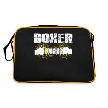 Boxer Loading Boxing Gloves Cool Boxing Gift Idea - Retro Tasche - Schwarz/Gold - Hinten