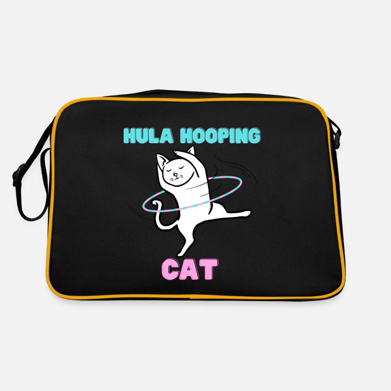 Hula Hooping Cat - Funny Dance Kitty Retro Bag