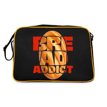 Bread, funny saying - Retro Bag - black/gold - Back
