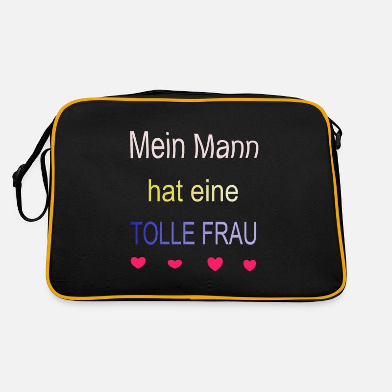 Mein Mann hat eine tolle Frau Retro Tasche