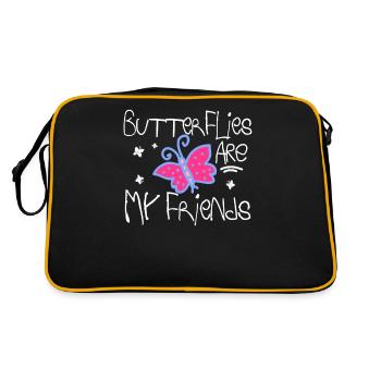 Les papillons sont mes amis - Sac Retro - noir/or - Dos