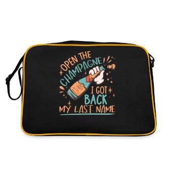 I Got Back My Last Name - Retro Bag - black/gold - Back